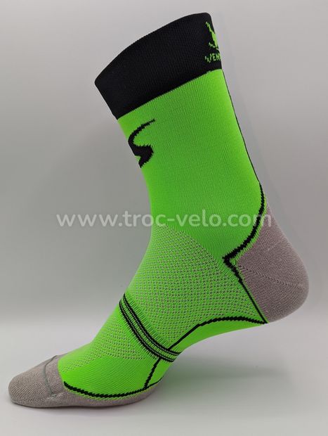 NEUF - Lot de 4 paires de chaussettes Cyclisme - Running - CLASSIC VERT/NOIR - Ventura Socks - 3