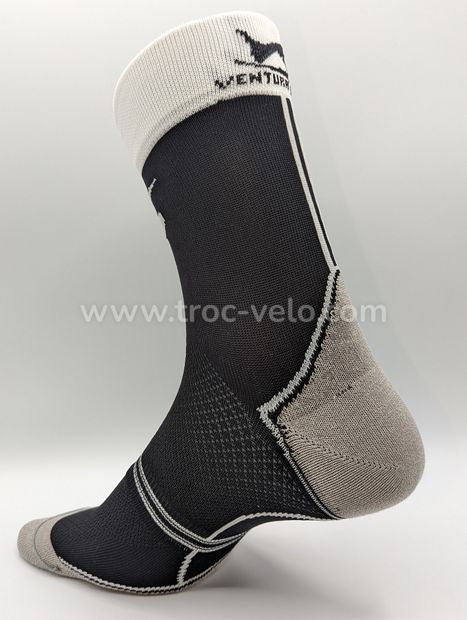 NEUF - Lot de 4 paires de chaussettes Cyclisme - Running - CLASSIC NOIR/BLANC - Ventura Socks - 2