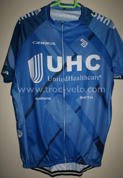 Maillot vélo été manches courtes, homme, team "UHC", xxl, bleu - 1