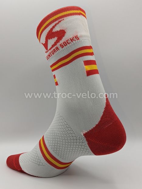 NEUF - Lot de 4 paires de chaussettes Cyclisme - Running - ESPAGNE BLANC - Ventura Socks - 2