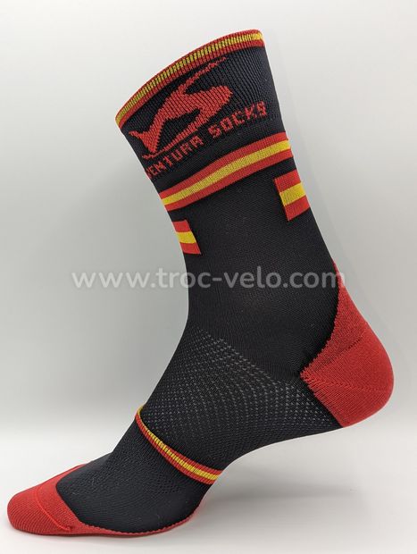 NEUF - Lot de 4 paires de chaussettes Cyclisme - Running - ESPAGNE NOIR - Ventura Socks - 2