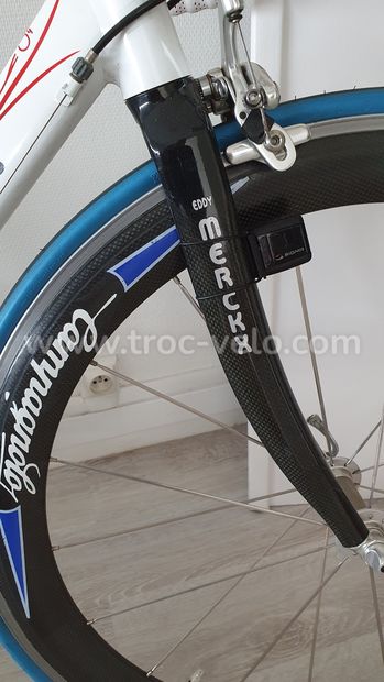 Vélo vintage Merckx alu- carbone 57 cm - montage Campagnolo Record et Centaur - roues Carbone Campagnolo - 6