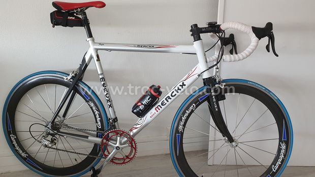 Vélo vintage Merckx alu- carbone 57 cm - montage Campagnolo Record et Centaur - roues Carbone Campagnolo - 7