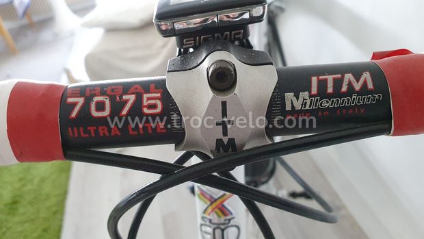 Vélo vintage Merckx alu- carbone 57 cm - montage Campagnolo Record et Centaur - roues Carbone Campagnolo - 10