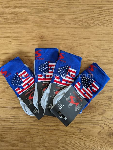 NEUF - Lot de 4 paires de chaussettes Cyclisme - Running - USA DOLLARS - Ventura Socks - 1