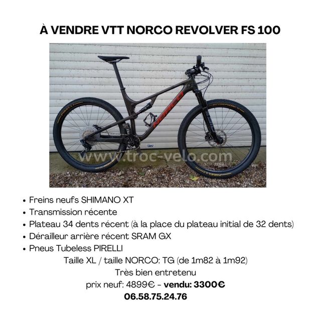 Velo norco prix hot sale