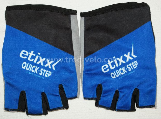 Gants vélo courts team "Etixx Quick Step" - bleus/noirs - xl - 1