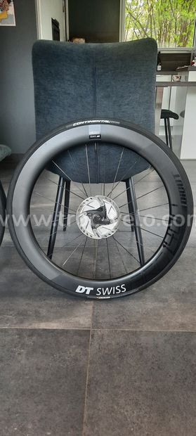 Paire de roues DT SWISS ARC 1400 Dicut DB 62 Carbon Disc - 6