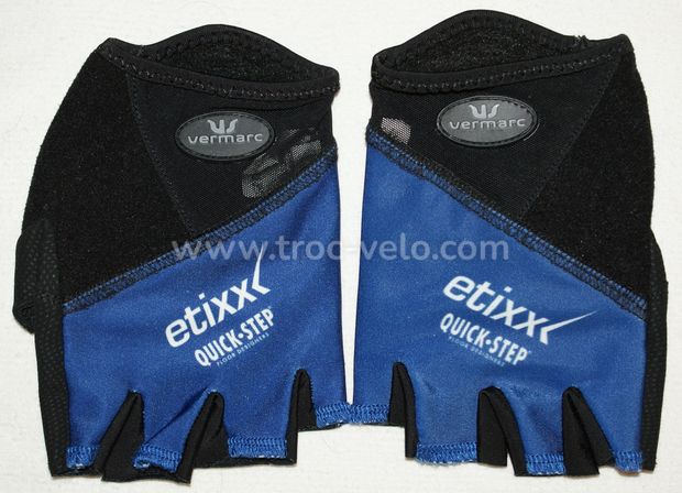 Gants vélo courts team "Etixx Quick Step" - bleus/... - 1