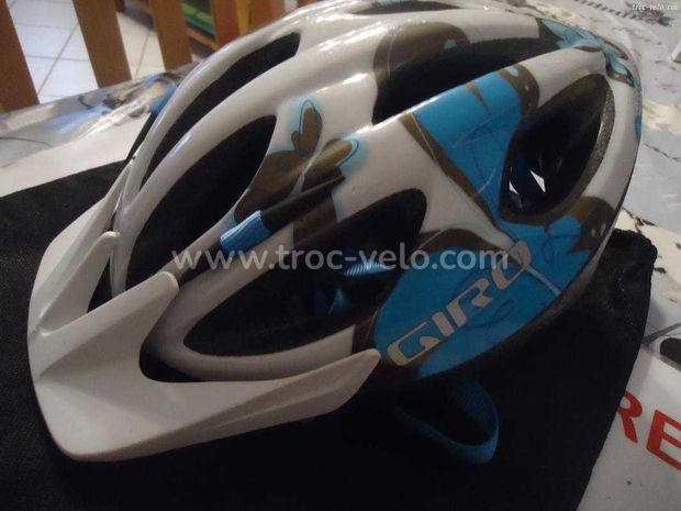Casque de velo blanc et bleu enfant - 1