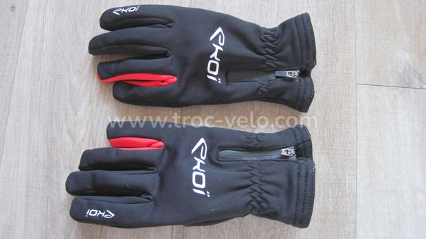 gants hiver EKOI Ice zipper hipora noir et rouge taille M récents - 1