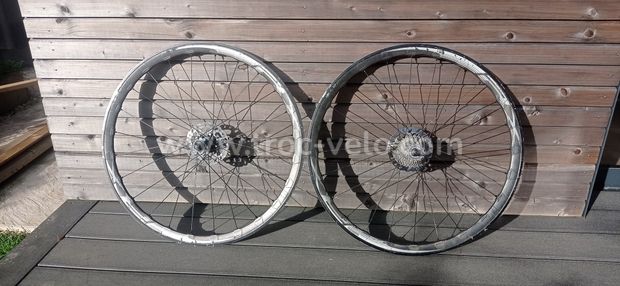 Paire de roues route/cyclocross/gravel Shimano 14/... - 1