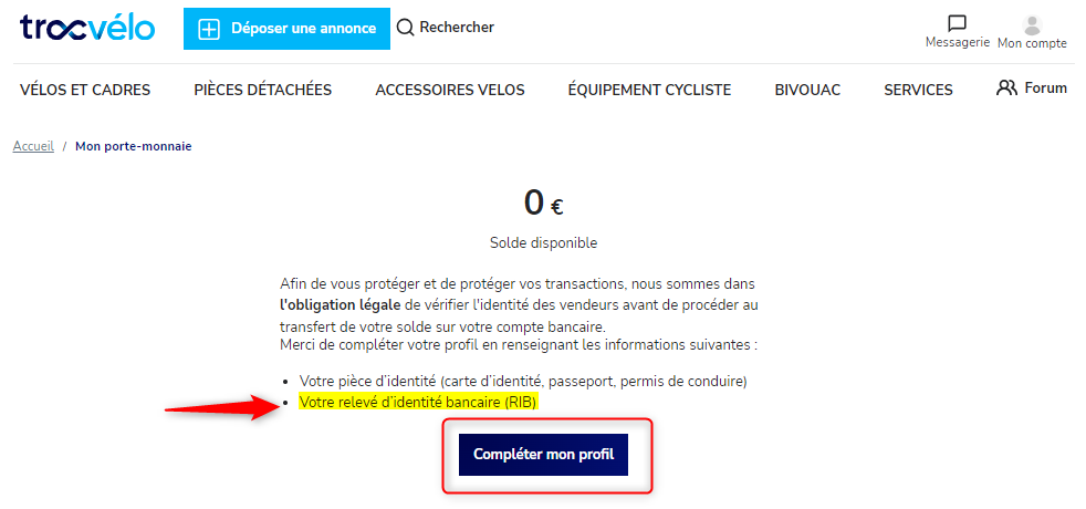 Troc velo mon compte on sale